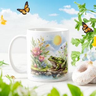 Spring Watercolor Frog - Kid Mug