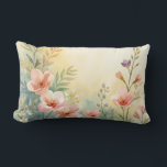 Spring Watercolor Lumbar Cushion<br><div class="desc">spring time aesthetic</div>
