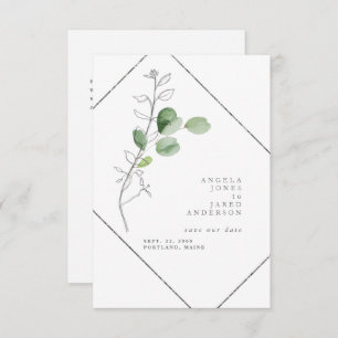 Spring Watercolor & Pencil Foliage Save The Date