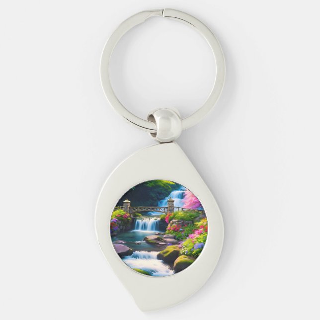 Spring Waterfall 1 Key Ring (Front)
