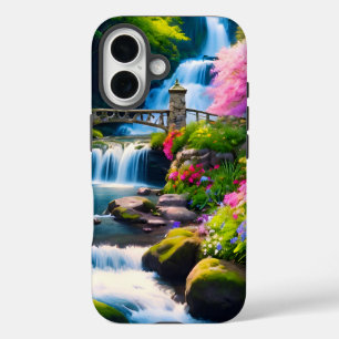Spring Waterfall Flowers iPhone 16 Case