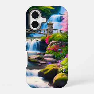 Spring Waterfall Flowers iPhone 16 Case
