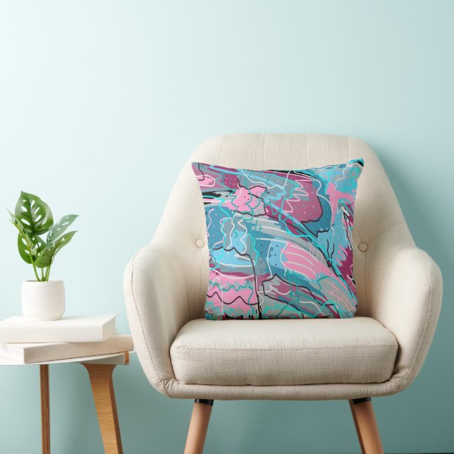 Spring Waters Abstract Print Cushion (Chair)