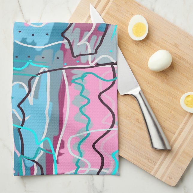 Spring Waters Abstract Print  Tea Towel (Quarter Fold)
