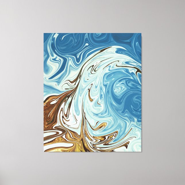 Spring Waves | Best colourful painting Canvas Print (Front)
