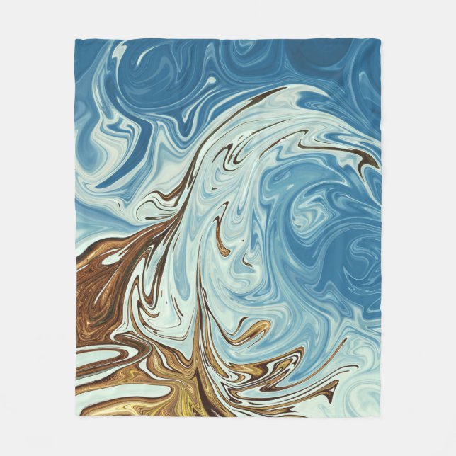 Spring Waves | Best colourful painting Fleece Blanket (Front)