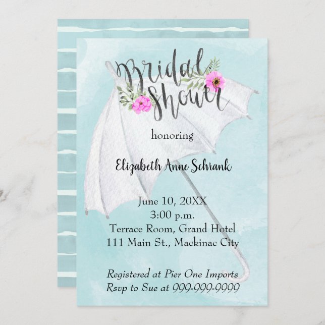 Spring Wedding  Bridal Shower Invitation (Front/Back)