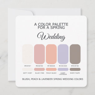 Spring Wedding Colours Palette 2026 Card