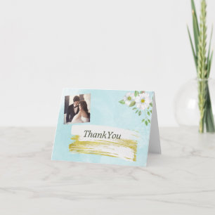 Spring Wedding Photo Thank You Card