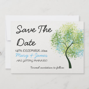 Spring Wedding Swirly Tree "Save The Date" Save The Date