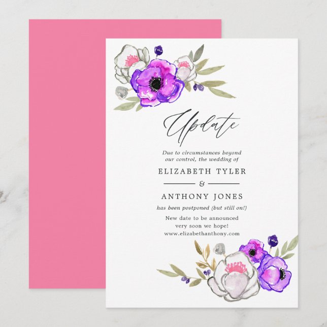Spring Wedding Update Invitation (Front/Back)