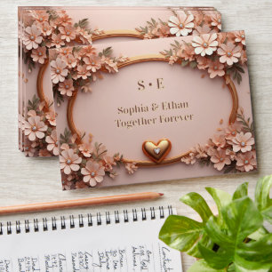 🌺Spring Wedding With Peach Flowers 💐 Envelope