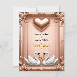 🌺Spring Wedding With Peach Flowers 💐 RSVP Card