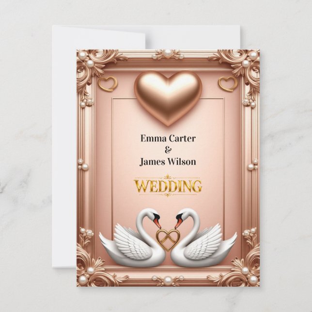 🌺Spring Wedding With Peach Flowers 💐 RSVP Card (Front)
