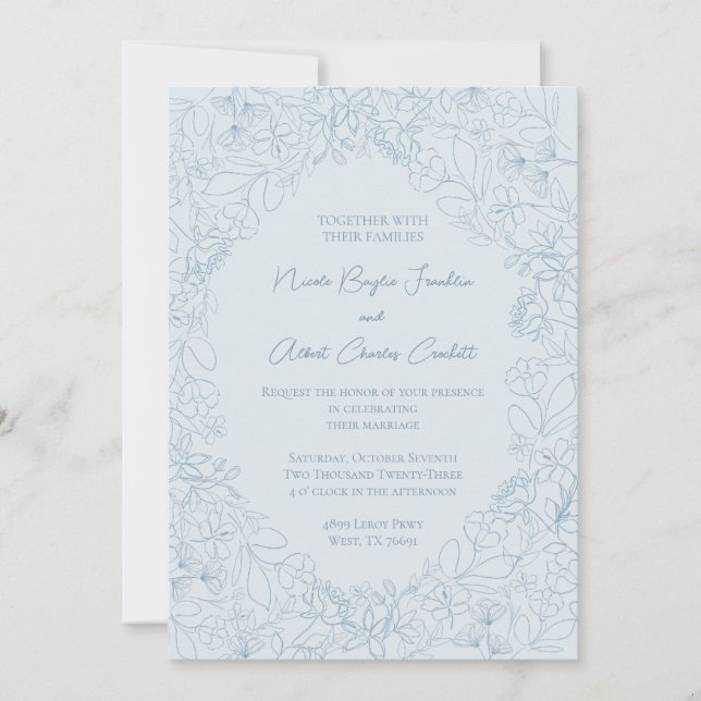 Spring Whimsy Wedding Invitations (Front)