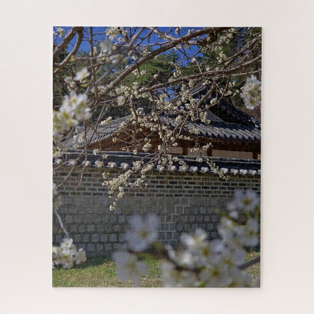 Spring Whispers Over Hanok Jigsaw Puzzle (Vertical)