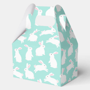 Spring White Bunnies Pattern  Favour Box