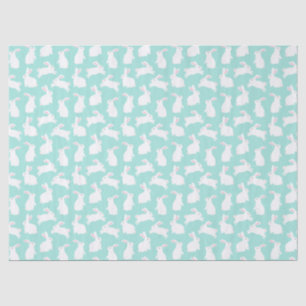 Spring White Bunnies Pattern Tissue Paper