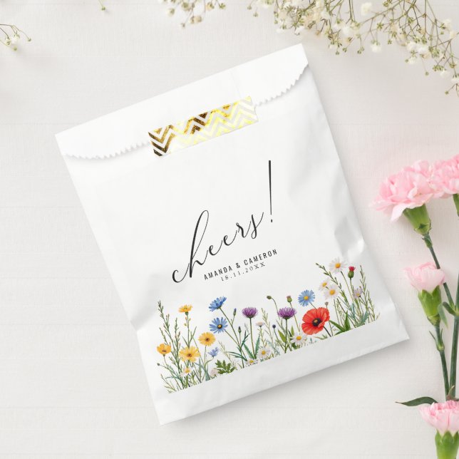 Spring Wild Flower Meadow Wedding  Favour Bags (Sealed)