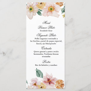 Spring wild flower menu 