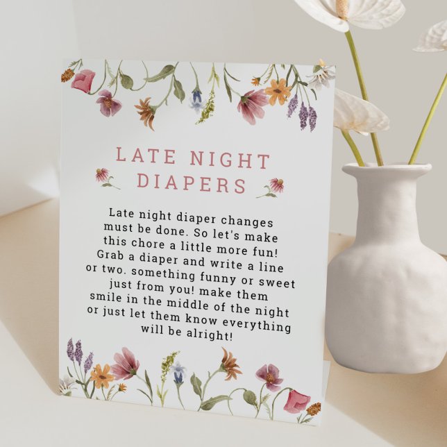 Spring Wildflower Baby Game Late Night Diaper Sign (Creator Uploaded)