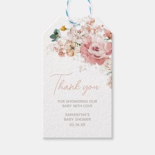 Spring Wildflower Baby Shower Favour Tags