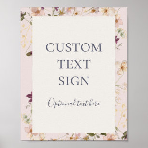 Spring Wildflower   Blush Cards and Gifts Custom Poster