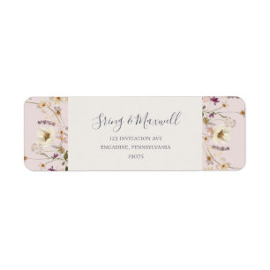 Spring Wildflower Blush Return Address Label