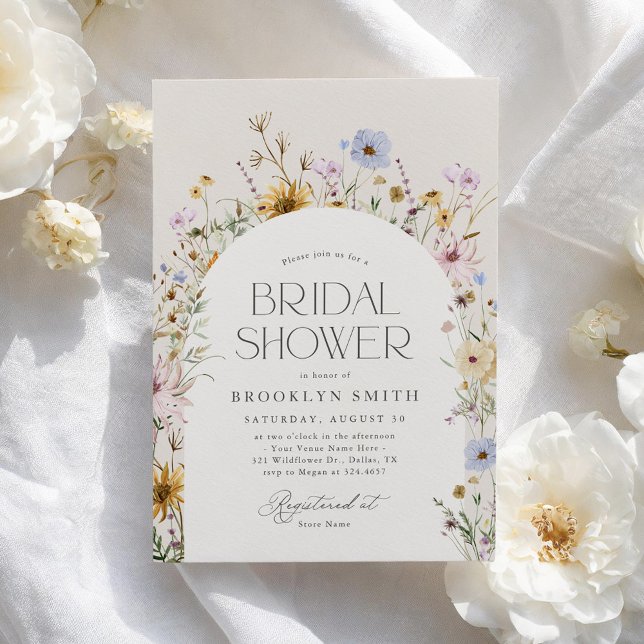 Spring Wildflower Bridal Shower Invitation (Creator Uploaded)