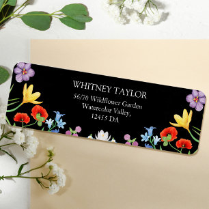 Spring Wildflower Bright Floral Wedding Address