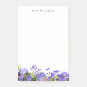 Spring wildflower customisable post-it notes