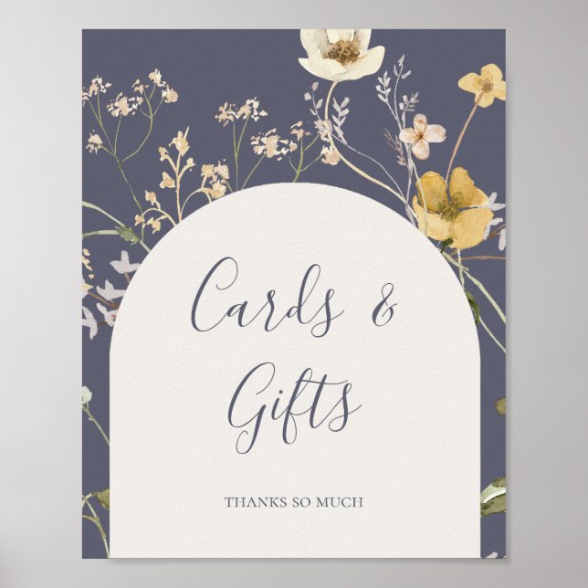 Spring Wildflower Dusty Purple Cards and Gifts Poster (Front)
