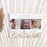 Spring Wildflower Field Baby Shower Thank You