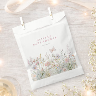 Spring Wildflower Field Butterfly Baby Shower Favour Bags