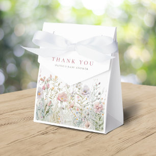 Spring Wildflower Field Butterfly Baby Shower Favour Box