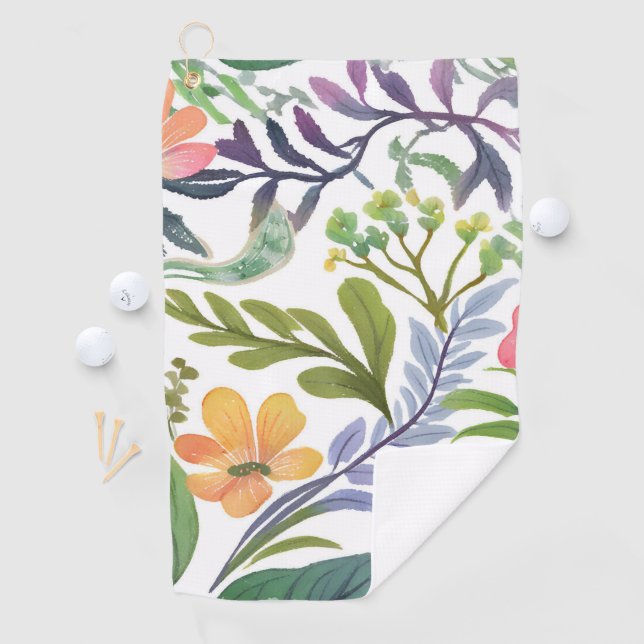 Spring Wildflower Florals | Flower Fields  Golf Towel (InSitu)