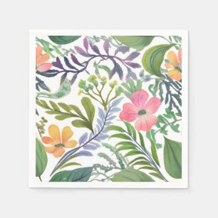 Spring Wildflower Florals   Flower Fields  Napkin