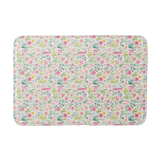 Spring Wildflower Garden Floral  Bath Mat