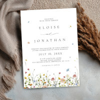 Spring Wildflower Garden Floral Minimalist Wedding