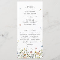 Spring Wildflower Garden Floral Minimalist Wedding