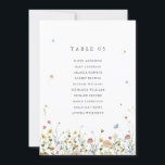 Spring Wildflower Garden Floral Seating Chart card<br><div class="desc">Celebrate your special day with this elegant wildflower wedding seating chart cards, featuring delicate watercolor florals and modern script typography. The soft floral border, minimalist layout, and pastel colour palette make it perfect for garden weddings, outdoor ceremonies, spring or summer celebrations, and boho or rustic themes. Fully customisable with your...</div>