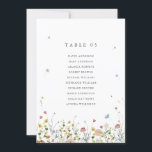 Spring Wildflower Garden Floral Seating Chart card<br><div class="desc">Celebrate your special day with this elegant wildflower wedding seating chart cards, featuring delicate watercolor florals and modern script typography. The soft floral border, minimalist layout, and pastel colour palette make it perfect for garden weddings, outdoor ceremonies, spring or summer celebrations, and boho or rustic themes. Fully customisable with your...</div>