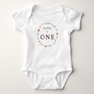 Spring Wildflower Girl First Birthday Party Tee
