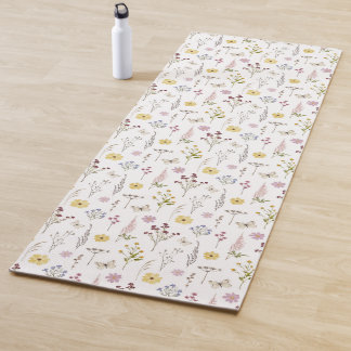 Spring Wildflower Greenery Meadow Flower Garden Yoga Mat