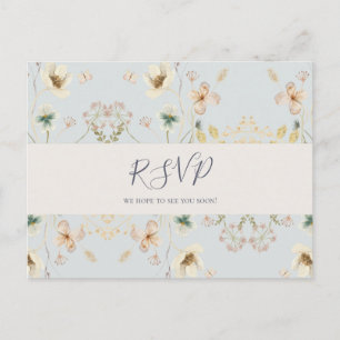 Spring Wildflower   Light Blue RSVP Postcard
