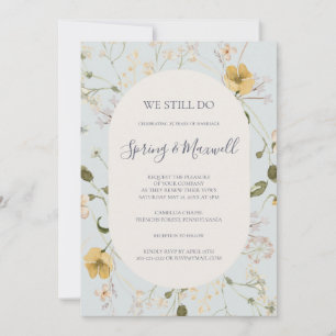Spring Wildflower Light blue We Still Do Invitat Invitation