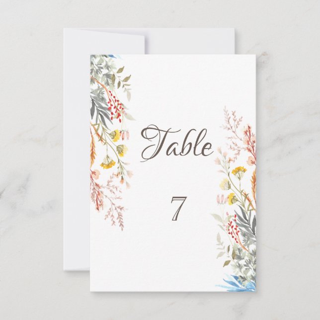 Spring Wildflower Meadow Dried Invitation (Front)