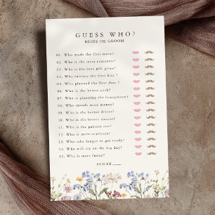 Spring Wildflower Meadow Garden Bridal Shower Game