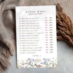 Spring Wildflower Meadow Garden Bridal Shower Game