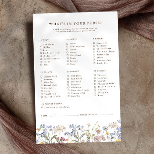 Spring Wildflower Meadow Garden Bridal Shower Game